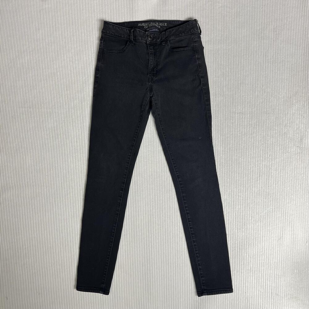 American Eagle Outfitters Jeans Womens 8 Black High Rise Jegging Stretch Denim